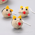 Pet Mouse Shape Sisal Sound Ball Cat Toy